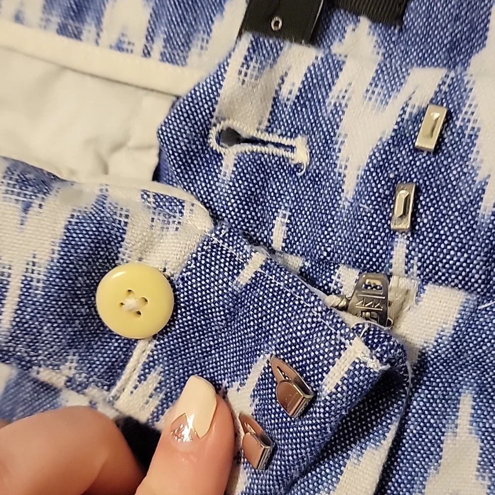 NWOT J. Crew Ikat Blue and White Shorts - Picture 4 of 6